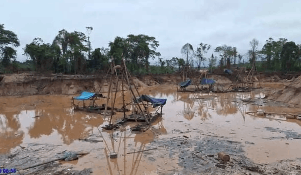 Campamento de la minería ilegal es destruido en Huánuco