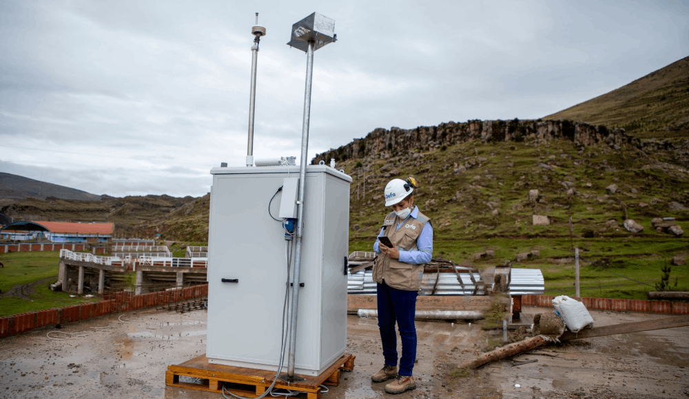 Calidad del aire en Espinar: OEFA instala estaciones para monitoreo