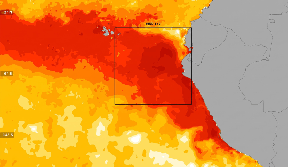 Mar peruano registra anomalías de hasta 8.5 °C en el norte