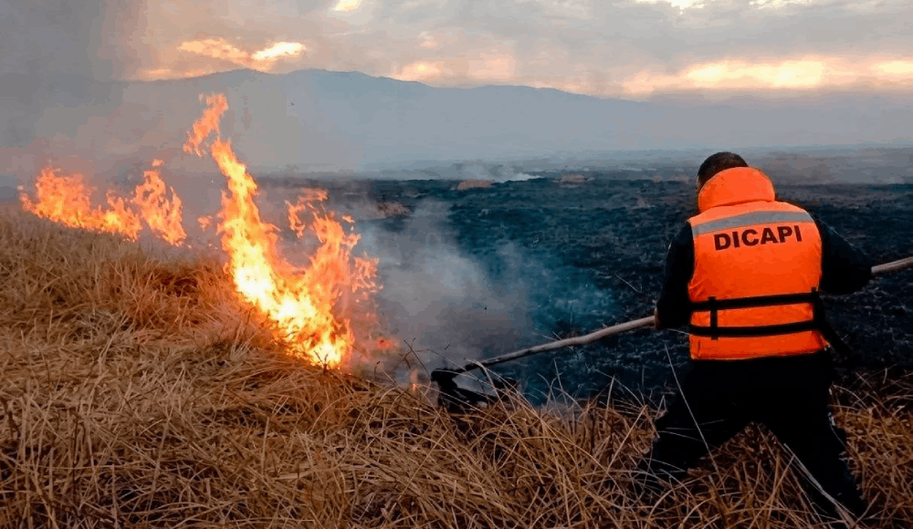 Incendio en el lago Titicaca: controlan fuego en 200 hectáreas